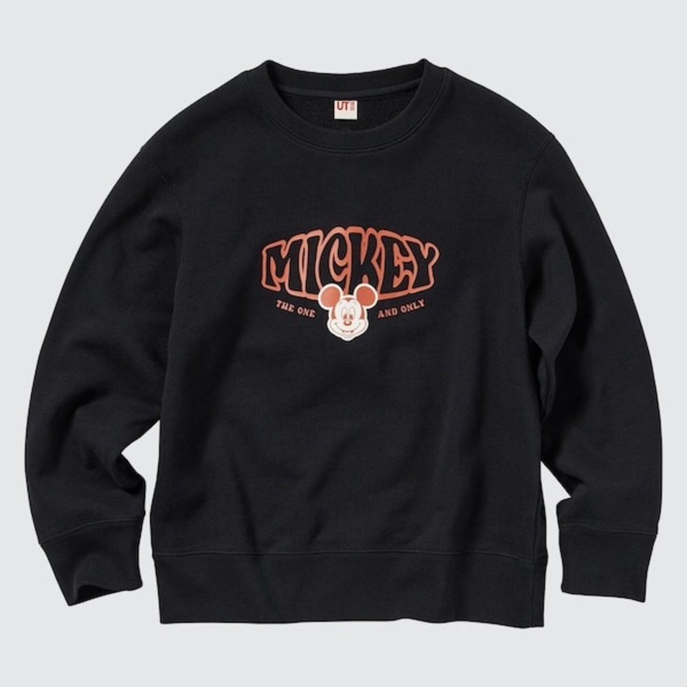 UNIQLO Black Mickey Mouse Crewneck